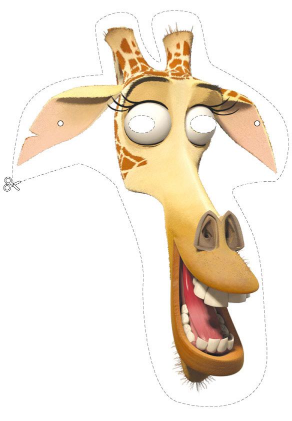 masque madagascar girafe